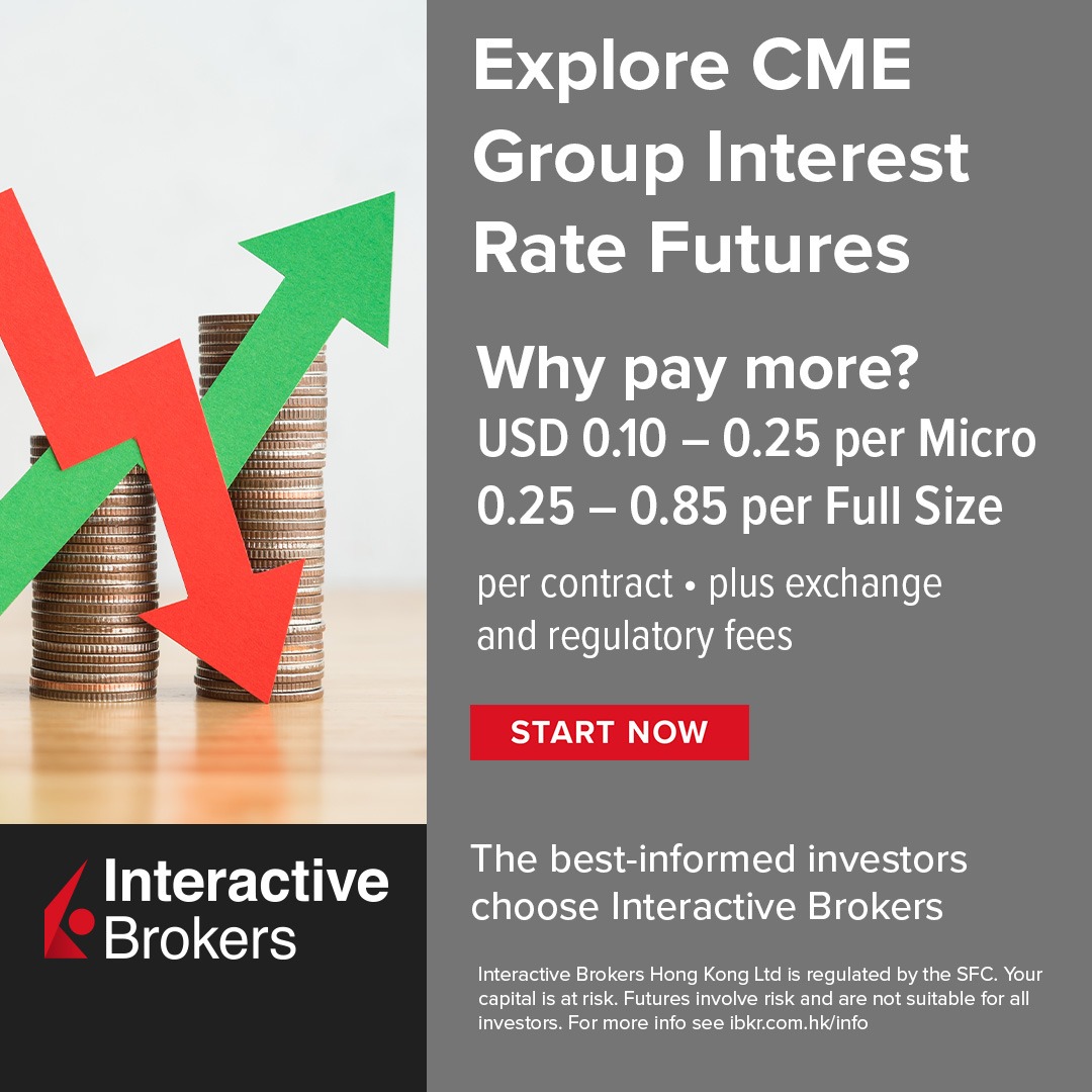 IBKR's tweet photo. Position around FOMC moves, yield curve shifts, and macro events with CME Group Interest Rate futures nearly 24 hours a day.