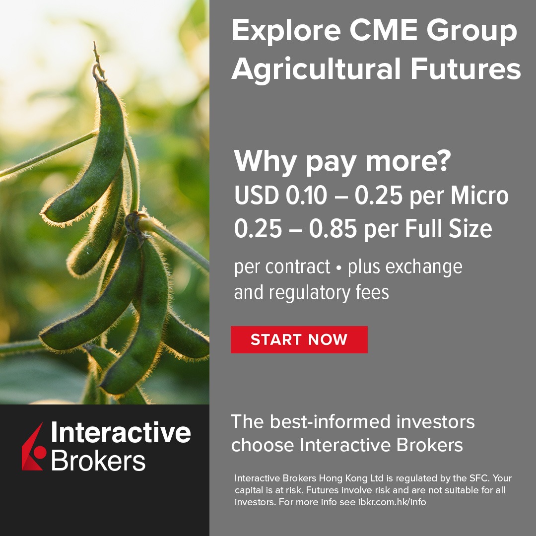 IBKR's tweet photo. Explore CME’s standard- and micro-sized Agricultural futures to get around-the-clock exposure to corn, soybeans, and more.