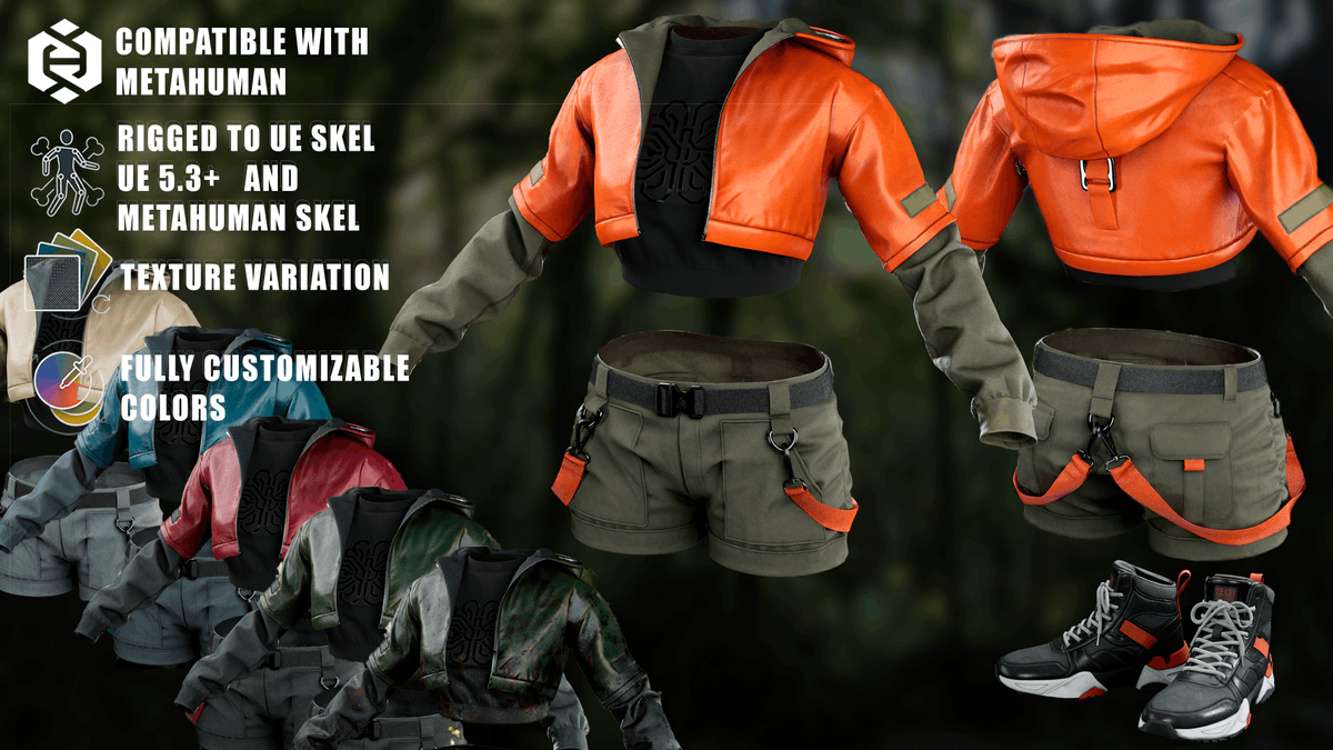 Nyanpasinka's tweet photo. Finally here. 
Just starting out, will be posting WIPs and tech updates.
Doing clothes and assets for MetaHuman / UE5.

My stuff on Fab:
https://t.co/VCW6vy46QP

#UE5 #MetaHuman #Gamedev #3Dart https://t.co/YqAZ4iCXX8