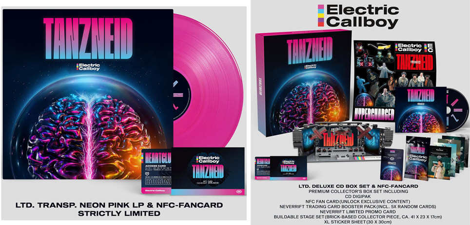 edlimitee's tweet image. #electro #metal #vinyl #vinyle #collector #deluxe "Electric Callboy : Tanzneid" Le groupe Allemand nous propose leur nouvel et septième album studio dans un bon gros coffret collector avec goodies ! Dispo en Vinyle LP et CD sur : edition-limitee.fr/category/c-d-v…