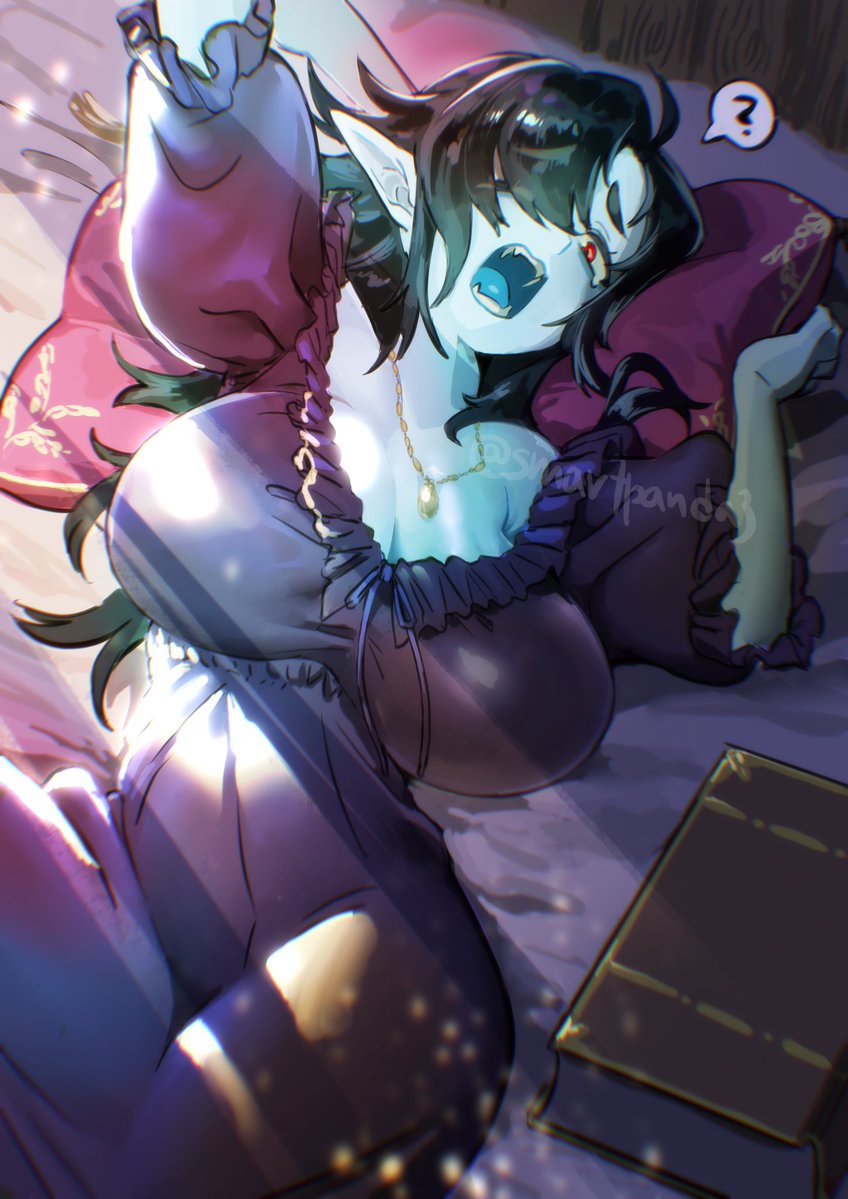 寝起き魔女タビーちゃん。