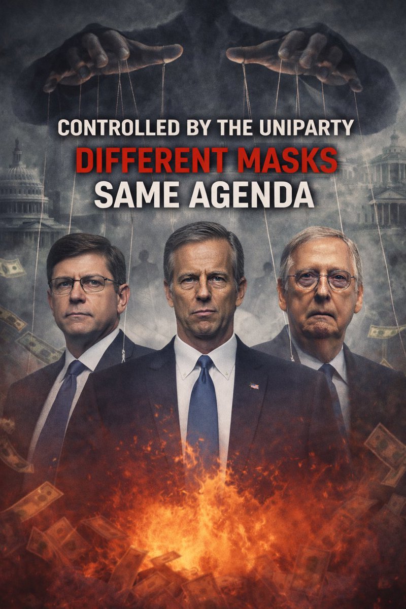 🚨 THEY CONTROL EVERYTHING AND NOTHING CHANGES. HERE’S WHY 🚨

One party holds the House.
One party holds the Senate.
One party holds the Presidency.

That’s not gridlock.
That’s total control.

So when nothing major happens… it’s not confusion, and it’s not bad luck.

It’s