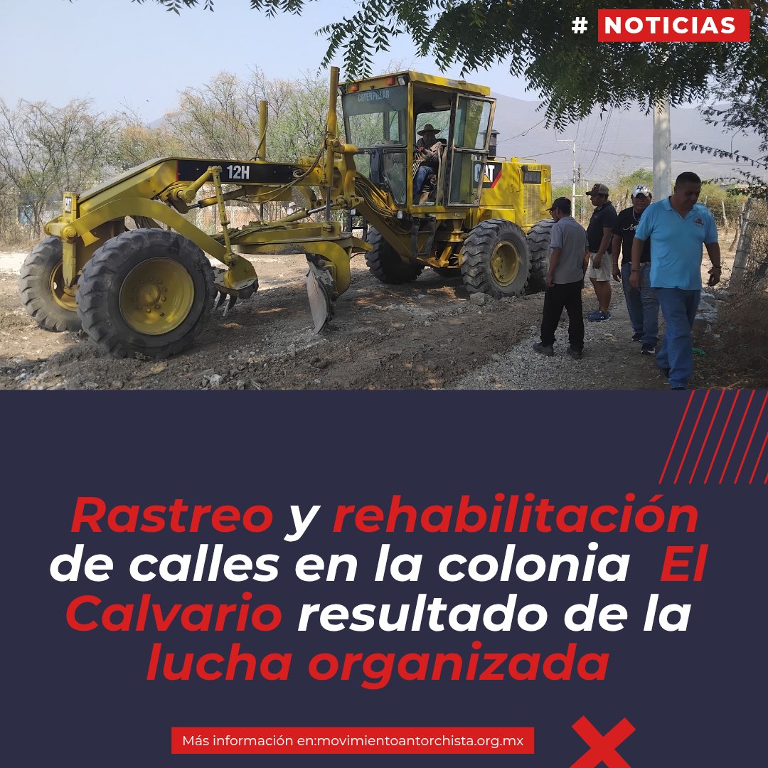 Rastreo y rehabilitación de calles en la colonia El Calvario, resultado de la lucha organizada.
ℹ️ en 👇
facebook.com/share/p/1NzXxD…