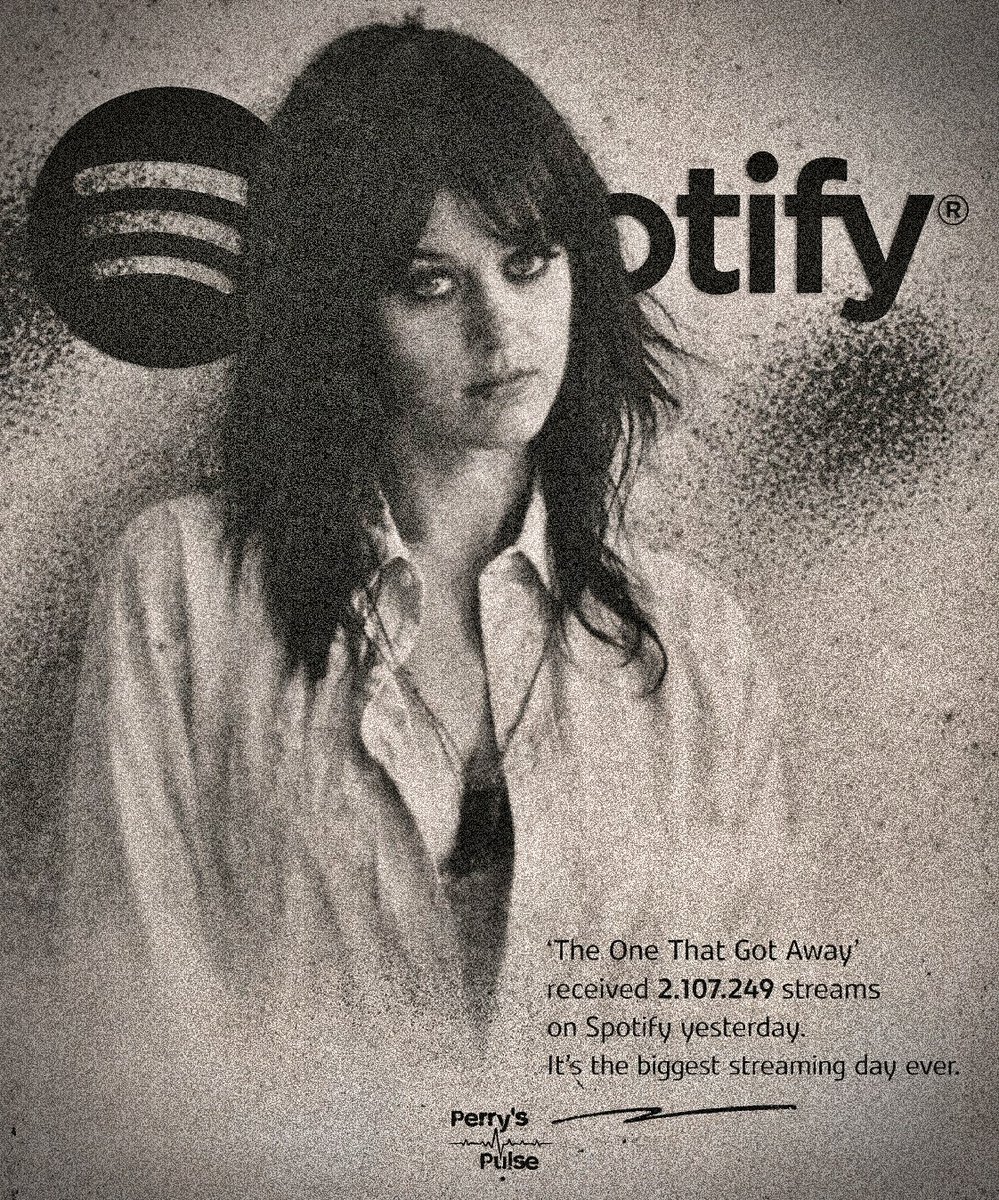 'The One That Got Away' received 2.107.249 streams on Spotify yesterday. 

*It’s the biggest streaming day ever!*