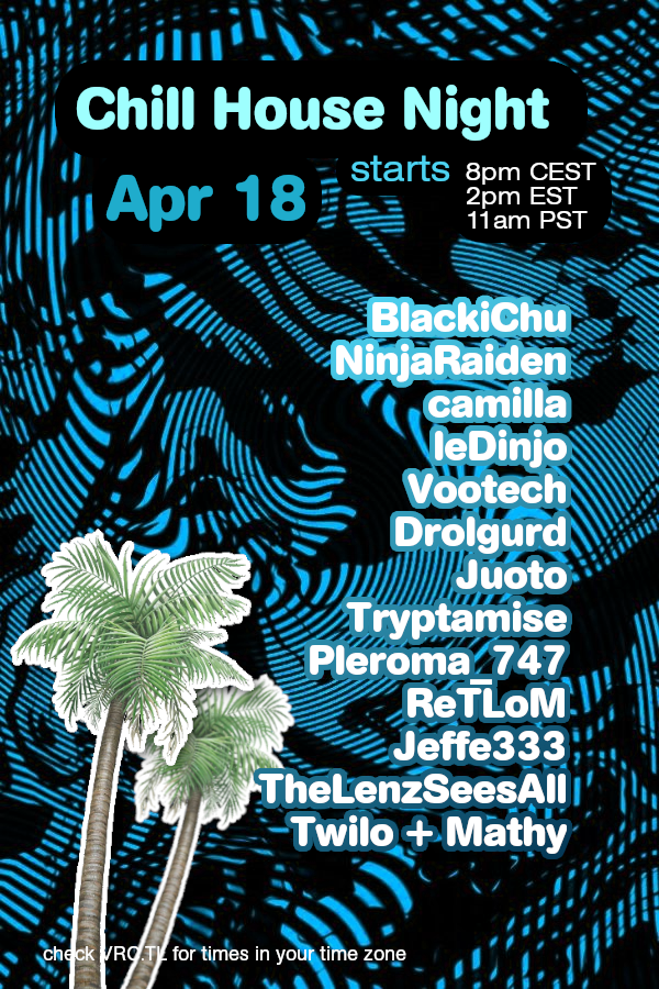 NinjaRaiden_NT's tweet photo. Excited to be in the lineup with the best DJs at this great event #VRChat #ChillHouse #DeepHouse #OrganicHouse ... https://t.co/3EcnnCYFZ7