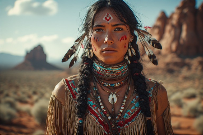 21stmillennium's tweet image. A powerful and beautiful young Apache woman ✨
#Apache #NativeAmerican #IndigenousWomen #ApacheTribe #NativePride #IndigenousBeauty #TraditionalRegalia #DesertWarrior #WarriorWomen