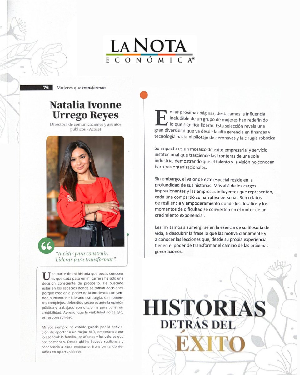 Desde Acoset celebramos el liderazgo femenino

Nos llena de orgullo que nuestra directora de comunicaciones y asuntos públicos, Natalia Urrego Reyes, haya sido reconocida por La Nota Económica en la edición Mujeres detrás del éxito.

#LiderazgoFemenino #ACOSET