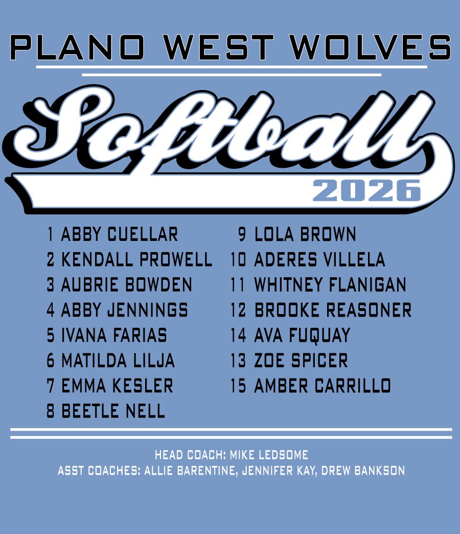 PWSH_Softball's tweet image. 🚨 Playoff Shirt Are Live! 🐺🥎

Don’t miss your chance to rep Plano West Softball during playoffs! Grab your 2026 Playoff Shirt in cotton short sleeve or dri-fit (short or long sleeve).

…anowestsoftball.membershiptoolkit.com/form/m/377054

⏰ Deadline: 4/21 at midnight
#PWSoftball #LetsWolfinGo