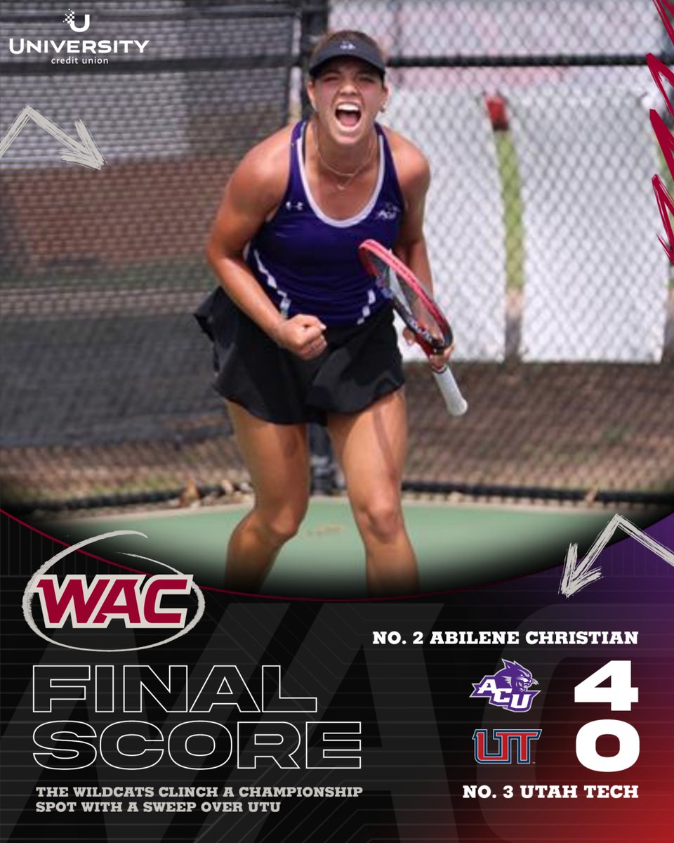 WACsports's tweet photo. The Wildcats brought out the brooms and are heading to the championship! @ACU_WTEN https://t.co/zjCQ9iuM1r