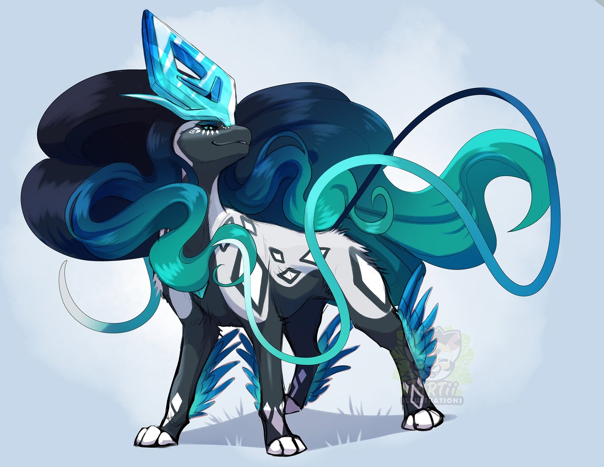 Another pokemon redesign! This time of AstralMelodia's suicune using her new sona features!

She's a PREEEETTTYYYY water dog.