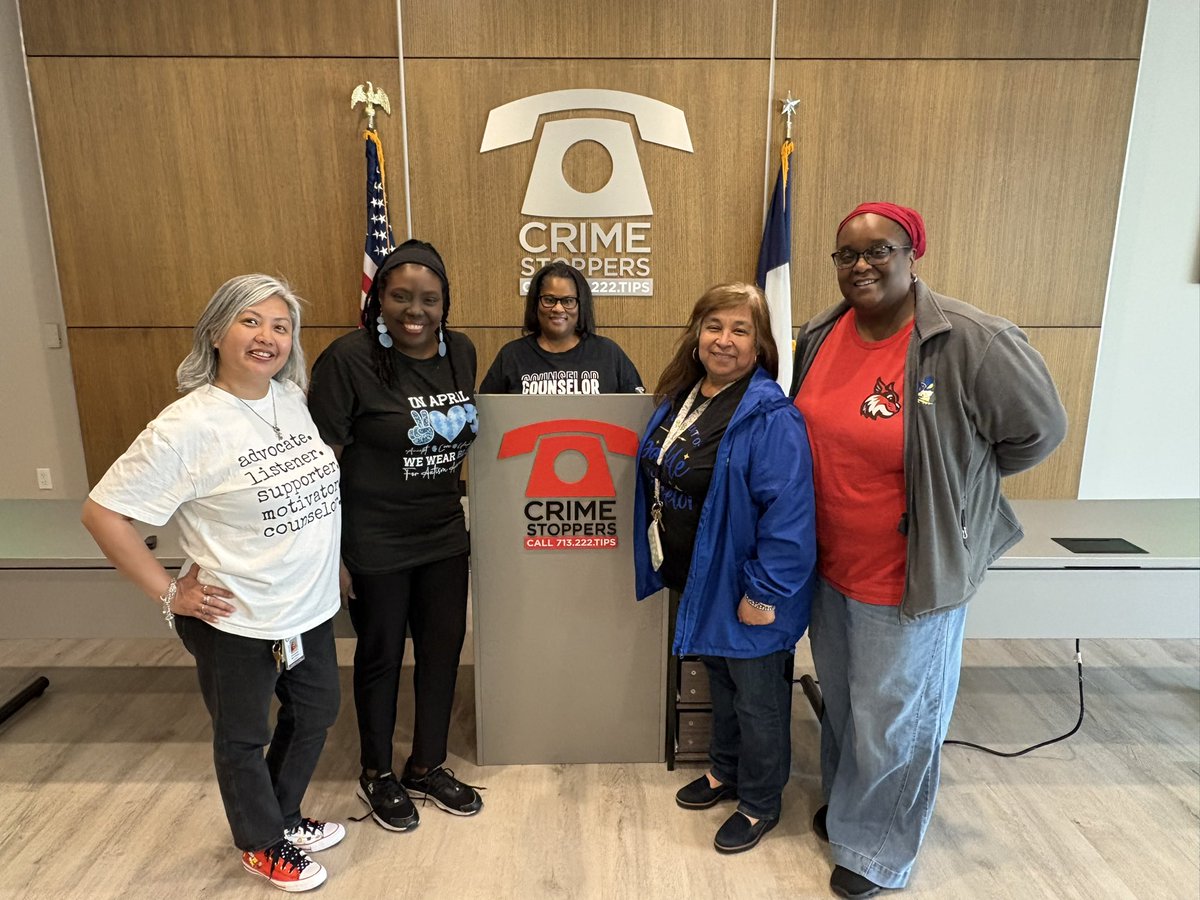 CISD_Counseling's tweet image. Crime Stoppers is a valued partner for us in Channelview ISD! Today a few of our Counselors had the opportunity to engage in their on going professional learning! #WeAreChannelview
