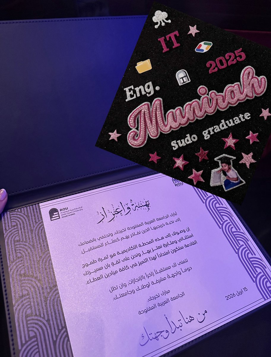 mniraITself's tweet photo. الحمدلله على التمام ومسك الختام 🥹🎓 https://t.co/o8tOuhDbMf