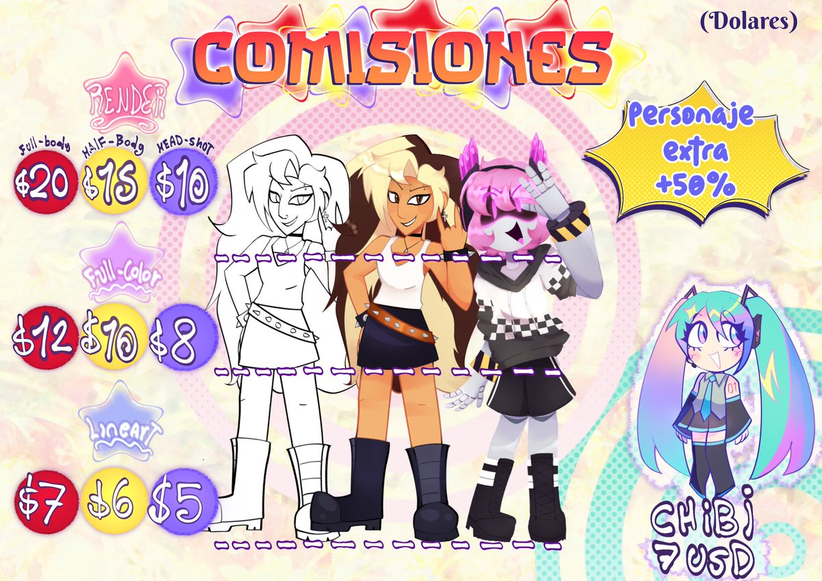 uuul_ash's tweet image. 🃏COMMS &amp;amp; YCH🧵

🎪୨୧‧⁺̣  Ya actualize mis precios asi que subo mis comis ya con los precios actuales ！Σ(×_×;)!
Tmb subire mis YCH abajo

Me ayudarían más si me compran por Vgen  asi que les dejo mi perfil (^3^)

#comms #commsopen #comisiones #YCH
vgen.co/uuul_ash
