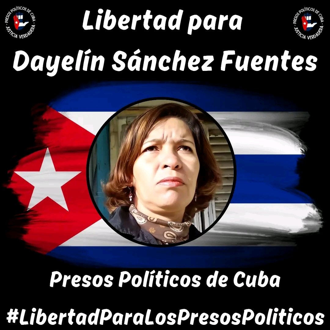 DENUNCIA: EL ENSAÑAMIENTO CONTRA DAYELÍN SÁNCHEZ FUENTES Y LAS MUJERES PRESAS POLÍTICAS EN CUBA 🇨🇺⛓️
Mientras el mundo avanza, en las cárceles de Cuba el tiempo se detiene para quienes se atrevieron a alzar la voz. Hoy denunciamos la situación de Dayelín Sánchez Fuentes, una