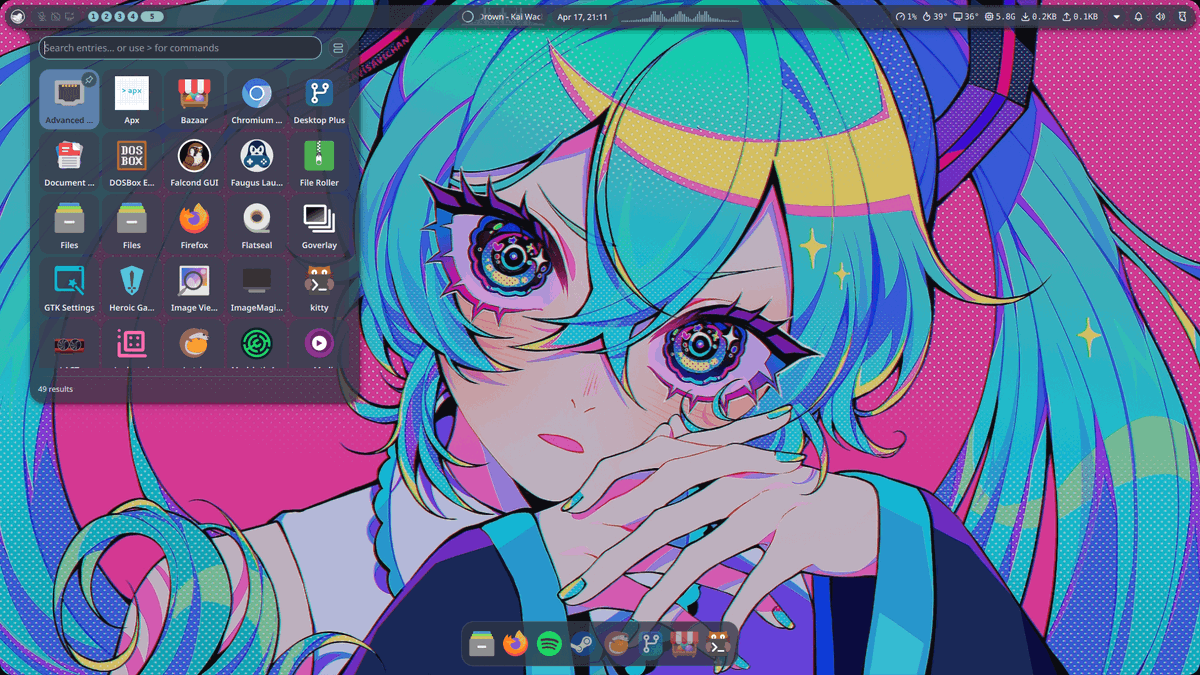 bot_unixporn's tweet image. [niri]  Miku Candy - Noctalia Shell
Link: redd.it/1socl2e

#unixporn #linux #screenshot
