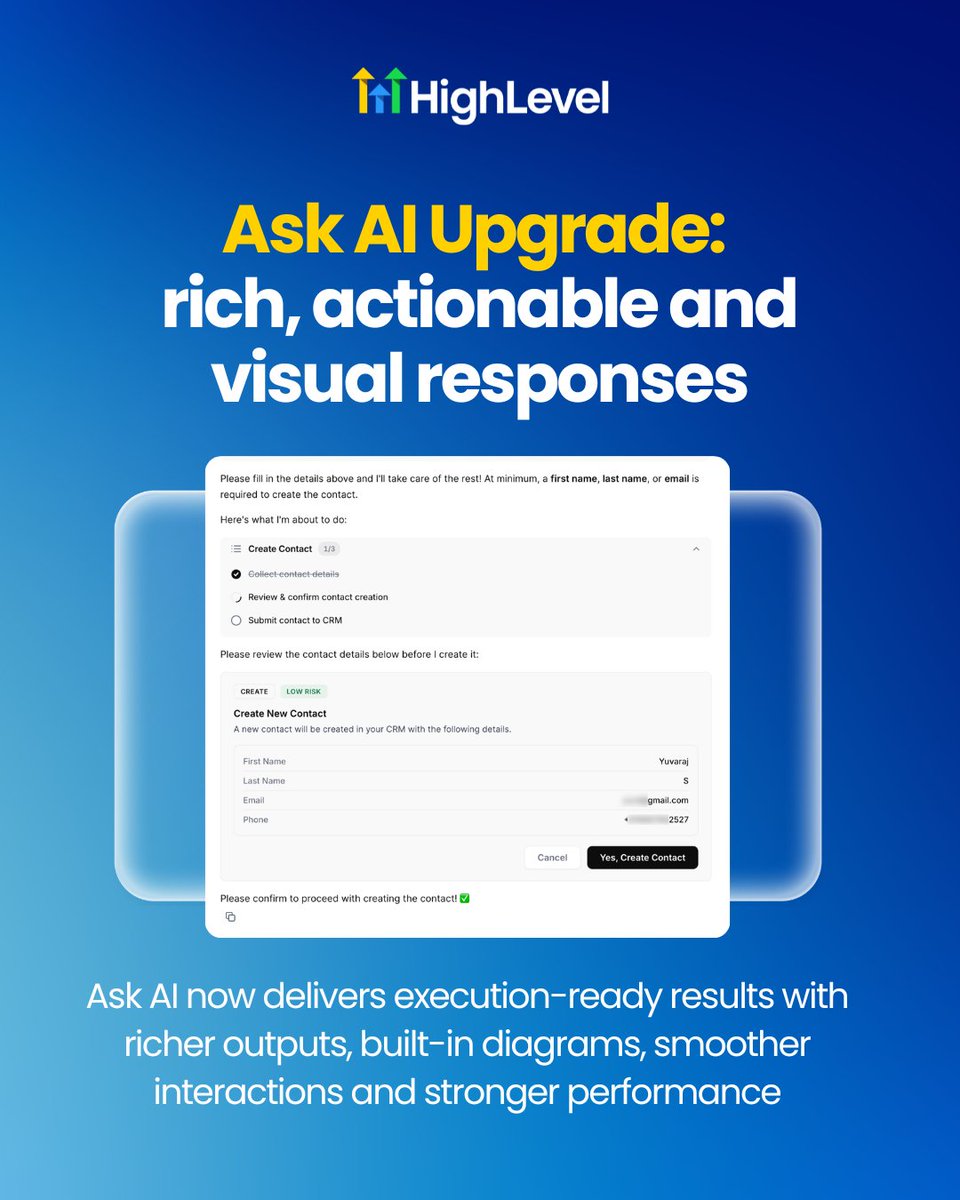 gohighlevel's tweet image. Want to know what's new with HighLevel this week? 👀

Check out these recent updates, and watch the latest Release Radar episode on our YouTube: youtube.com/live/G8TT5omqX…

#HighLevel #ReleaseRadar #NewFeatures