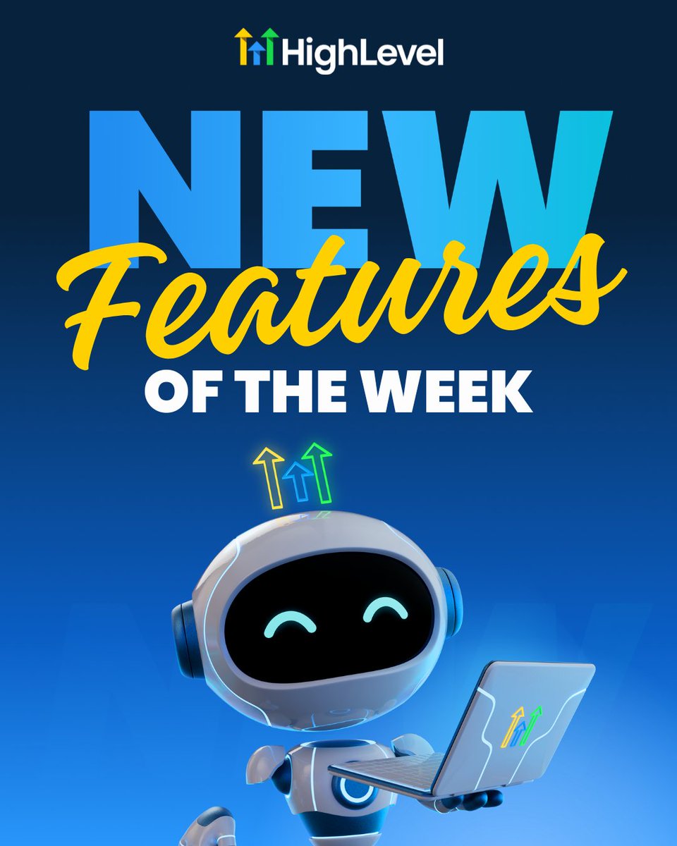 gohighlevel's tweet image. Want to know what's new with HighLevel this week? 👀

Check out these recent updates, and watch the latest Release Radar episode on our YouTube: youtube.com/live/G8TT5omqX…

#HighLevel #ReleaseRadar #NewFeatures