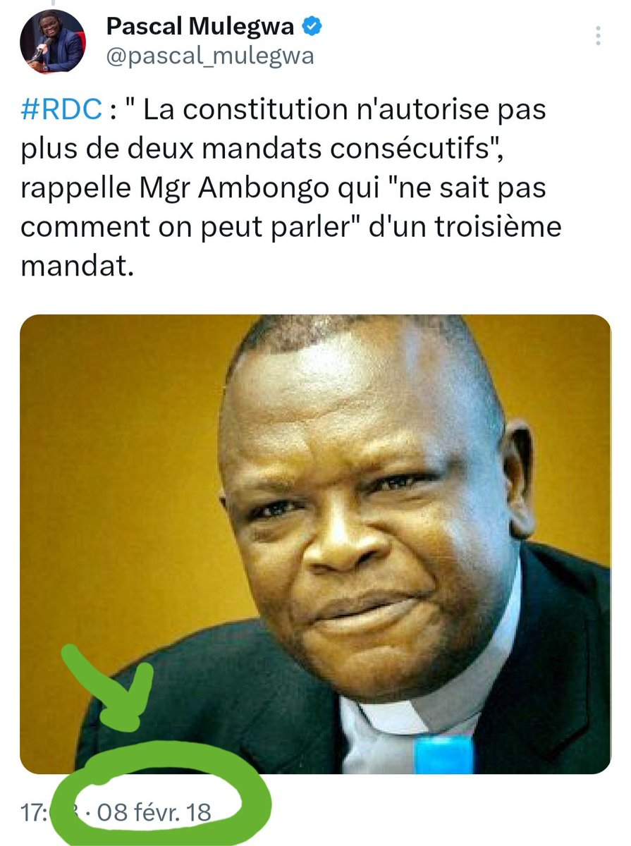 MugobeS's tweet photo. À l’époque où @TataCardinal Ambongo et l’abbé #Shole s’opposaient au troisième mandat de KABILA, aucun membre du pouvoir ne les qualifiait de politiciens en soutane. Aujourd’hui, ceux qui ont bénéficié de leur combat les insultent et les discréditent. UDPS, quelle ingratitude. https://t.co/RnZqDaYAe0