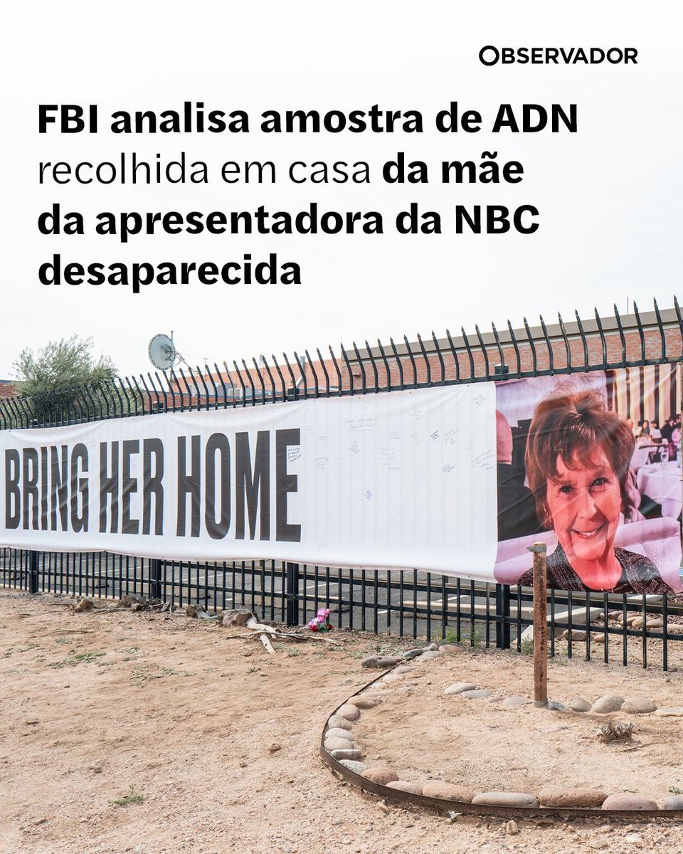 observadorpt's tweet image. Prova foi recolhida em fevereiro, dias após a mãe da apresentadora da NBC desaparecer. No entanto só depois de passar pelo Gabinete do Xerife e pela Flórida é que agora chegou aos laboratórios do FBI.

#NancyGuthrie #NBC #EUA