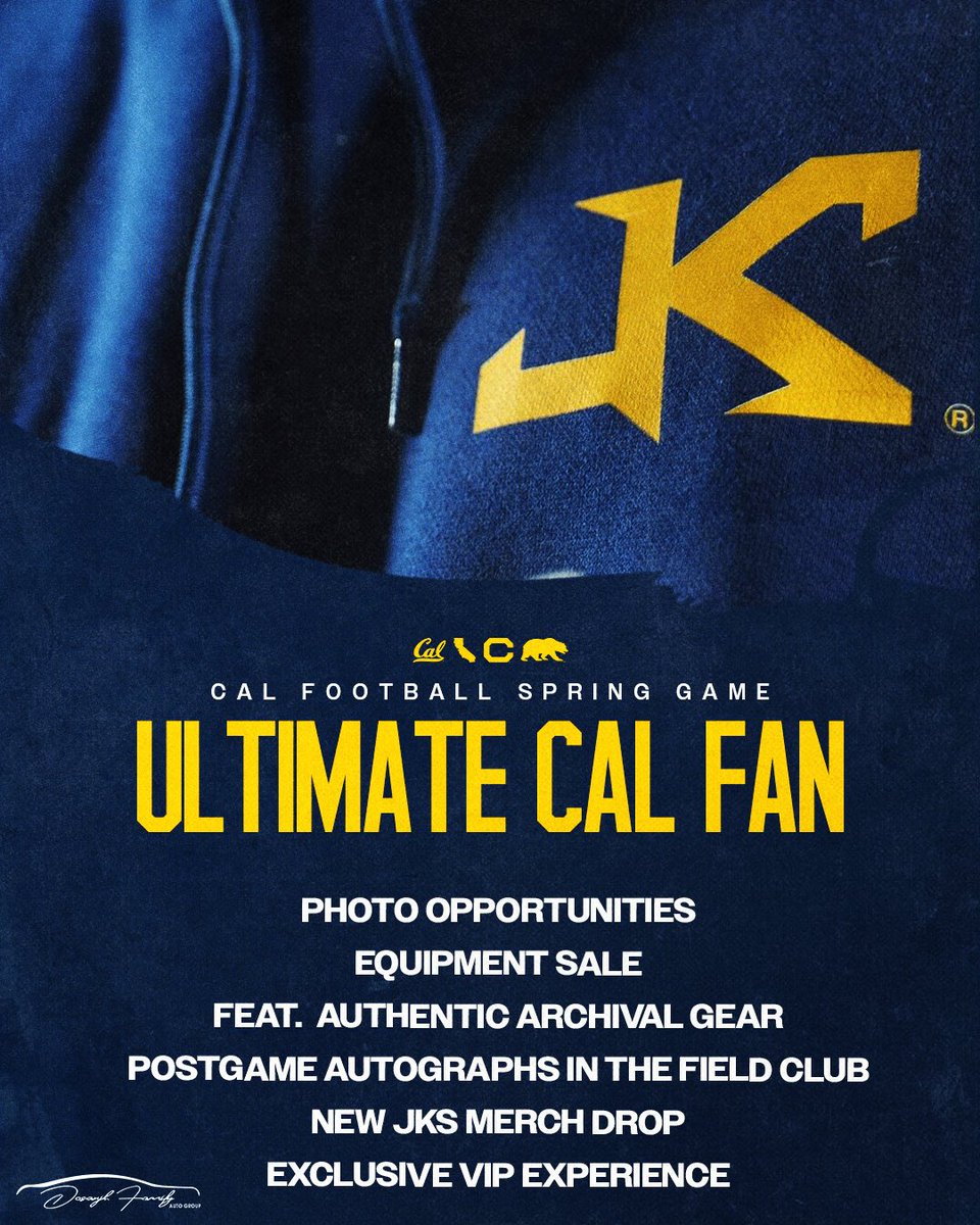 CalAthletics's tweet photo. Spring Game Know Before You Go🏈
Plan your day in Bear Territory! Kickoff is set for 1pm, but the energy starts well before the first snap!

Are you Team Blue or Team Gold? https://t.co/fgiqiDL25b