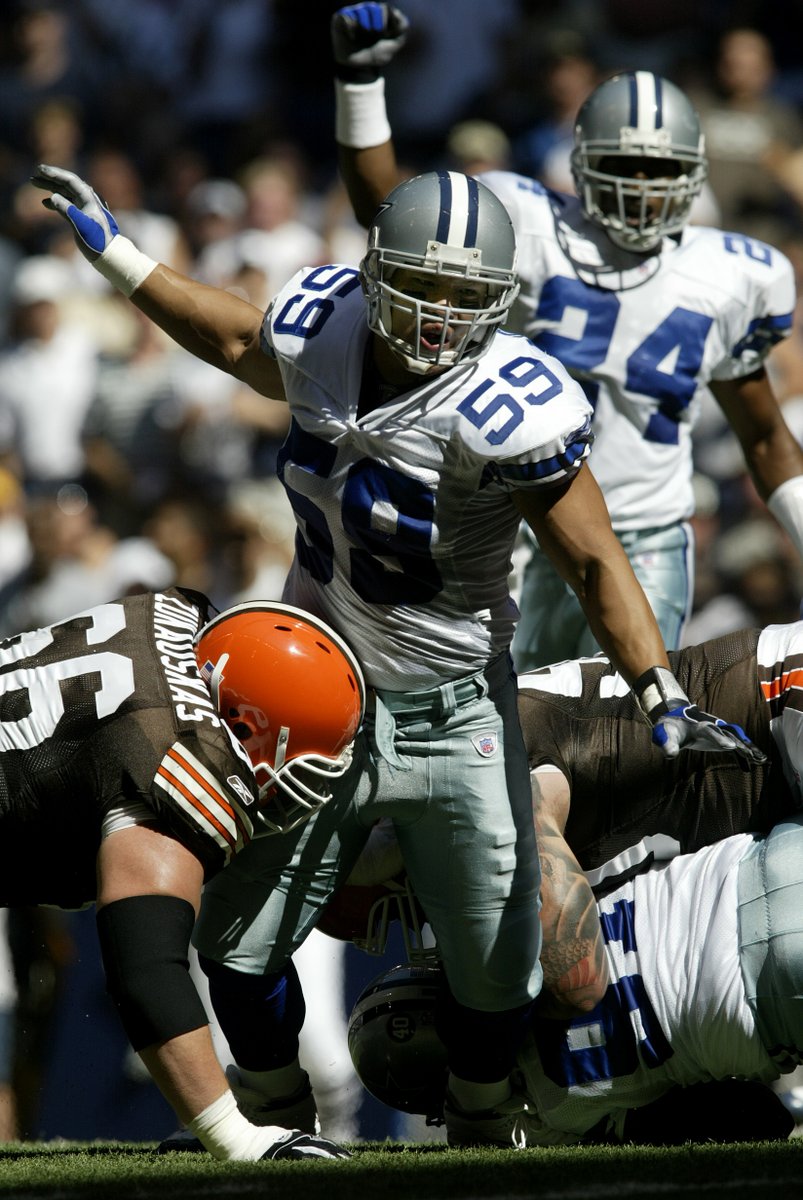 DCStarMagazine's tweet photo. The first day of the 1999 draft was held on this date, and of the Cowboys' three picks, the best of the bunch was a third-round linebacker out of Texas A&amp;M, Dat Nguyen, who is 16th in team history with 665 tackles. As Bill Parcells said, Nguyen was a "football-playing dude." https://t.co/5FNw62aHP3
