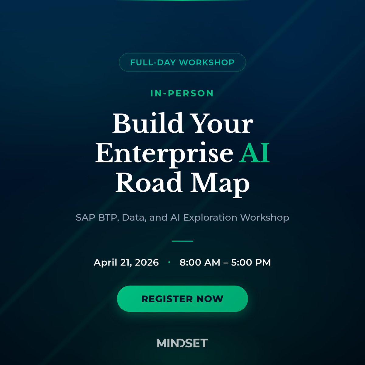 MindsetERP's tweet image. Chicago! Join us on April 21 for a full day of expert-led sessions on the topics shaping the future of enterprise technology.
→ SAP #BTP
→ SAP #BDC
→ #SAPAI
#sapcommunity, #sapbuild, #sapbtp, #sapbdc, #integrationsuite #chicago #liveevent #sapgoldpartner, #sapapphauspartner