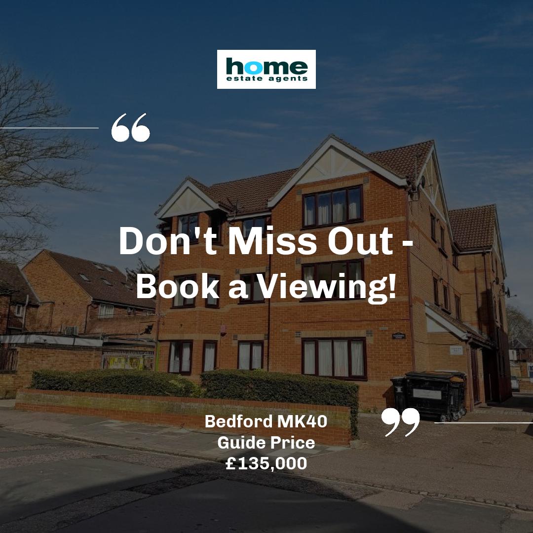 Bedford MK40 

🛏 1 bed 
🚿 1 bath 

For Sale 1 Bed Flat Guide Price £135,000 

📲 Get in touch with our team today! 

📞01234 271599 
📧 info@homeestateagents.net