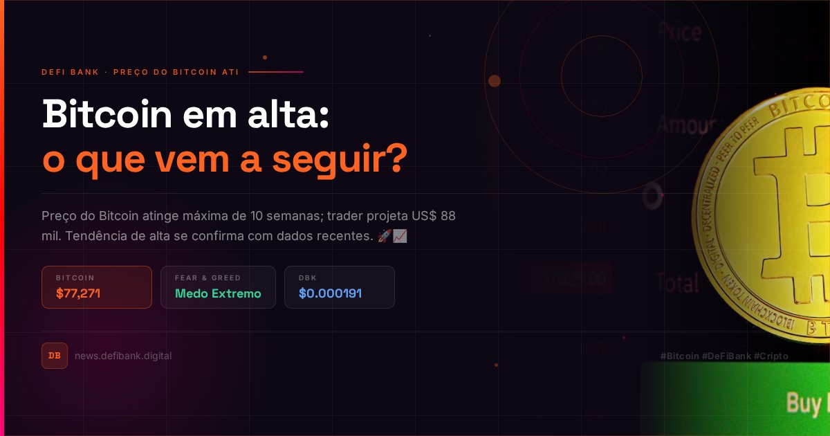 defibankoficial's tweet photo. 🚨 BREAKING: Preço do Bitcoin Atinge Máxima de 10 Semanas e Trader Projeta US$ 88 Mil
O BTC está mostrando força, sinalizando um possível novo ciclo de alta. Oportunidade de crescimento à vista!
👉 Leia completo: https://t.co/6YQg7qcZny
#DeFiBank #Bitcoin https://t.co/N8n58yzMYY