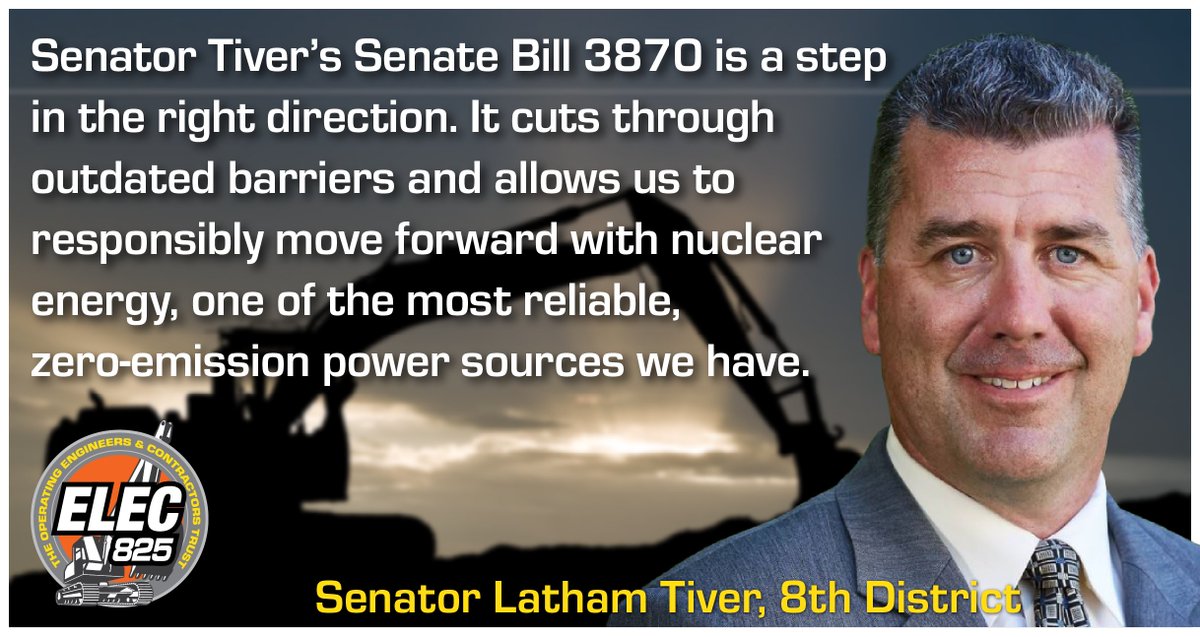 ELEC825's tweet photo. New Jersey needs real solutions to our growing energy challenges, and that means taking a hard look at what’s actually holding us back.

Senator Latham Tiver's Senate Bill 3870 is a step in the right direction. It cuts through outdated barriers and allows us to responsibly move forward with nuclear energy, one of the most reliable, zero-emission power sources we have.

Nuclear power delivers around-the-clock energy, strengthens our grid, and helps bring down long-term costs for families.

Just as important, it creates good-paying union jobs and real economic opportunity here at home.

At a time when energy bills are hitting families hard, we need to be part of the solution. This is about affordability, reliability, and building a stronger energy future for South Jersey.