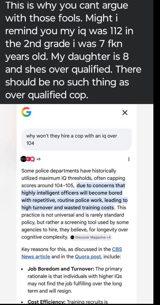 GenX_Cowboy45's tweet image. Why it's a waste of time to argue with a #cop. They just don't have the mental capacity.