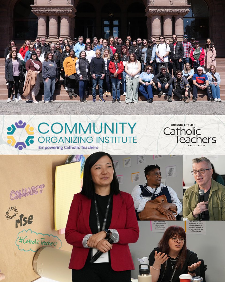 OECTAProv's tweet image. That’s a wrap on Day 2!

#CatholicTeachers – thank you so much for your continued dedication and engagement to our Community Organizing Institute! Together, we can make a difference in the future of #OntEd.