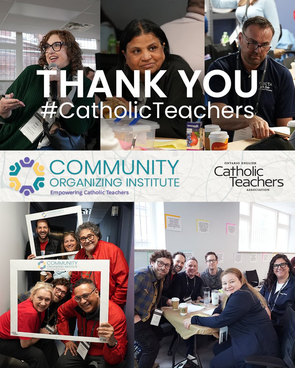 OECTAProv's tweet image. That’s a wrap on Day 2!

#CatholicTeachers – thank you so much for your continued dedication and engagement to our Community Organizing Institute! Together, we can make a difference in the future of #OntEd.
