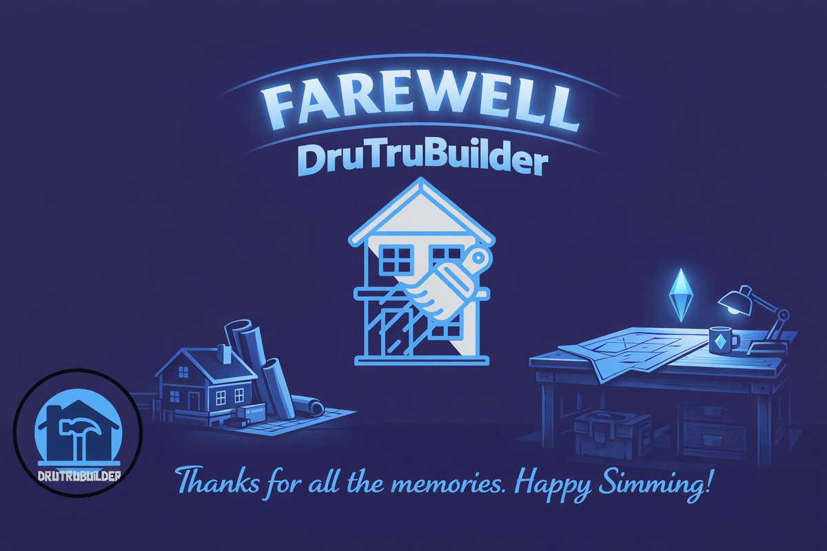 DruTruBuilder's tweet photo. I’ve been playing The Sims since the very first game released, and this series has been a part of my life for a long time. I’ve built homes, parks, and all kinds of places over the years, and I’m grateful to everyone who ever downloaded my builds or stopped by my page. https://t.co/Tl5UD8S1Qm