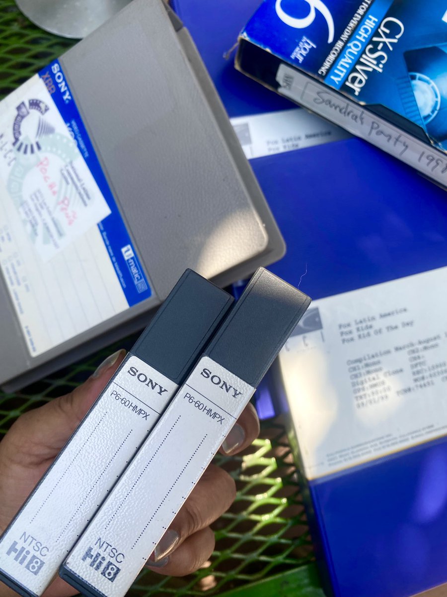 FLASHBACK FRIDAY: Diving into the archives. Trippy to see my work span across technologies. Our latest project doesn’t even live on a tape but in the ether — on an app! 👻

How many video formats do you have in your collection? 

#DigitalArchiving #MediaArts #Pocha 👁 #VideoArt