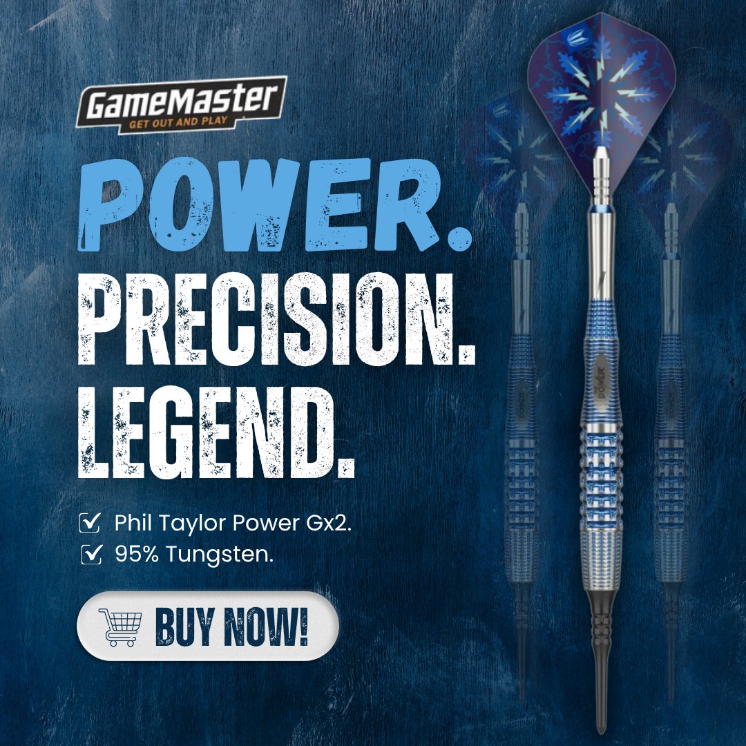 DartingFans's tweet image. Play like a legend. 🎯
Phil Taylor Power Gx2 Soft Tip Darts.

Shop now: darting.com/Darts/Soft-Tip…

#GameMaster #PhilTaylor #TargetDarts #95PercentTungsten #SoftTipDarts