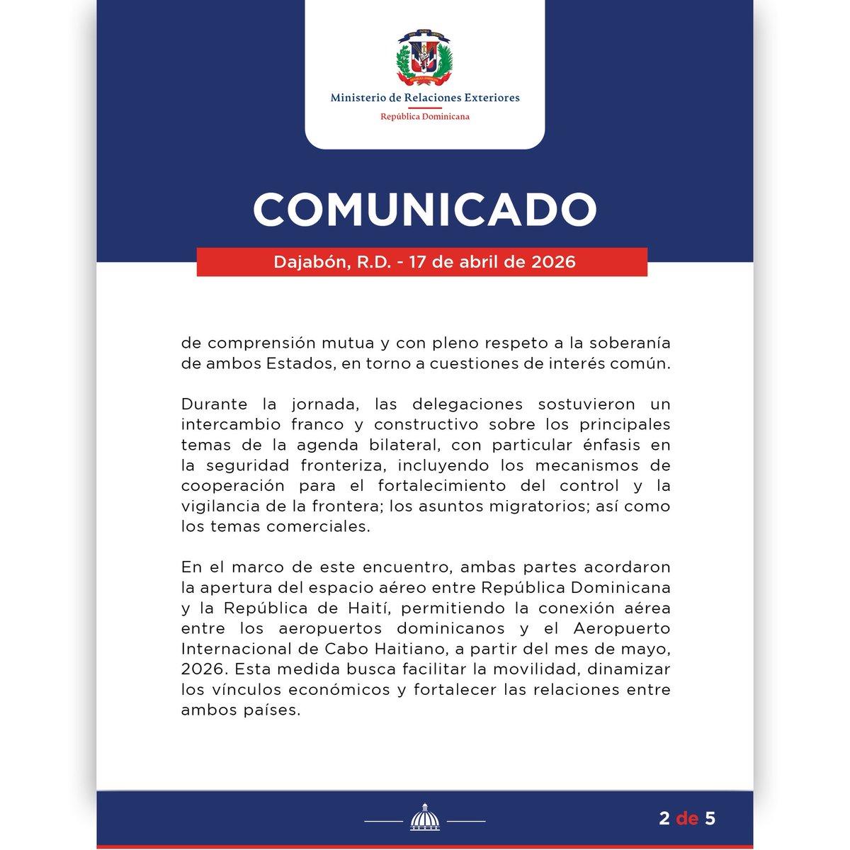 Cancillería de República Dominicana tweet media