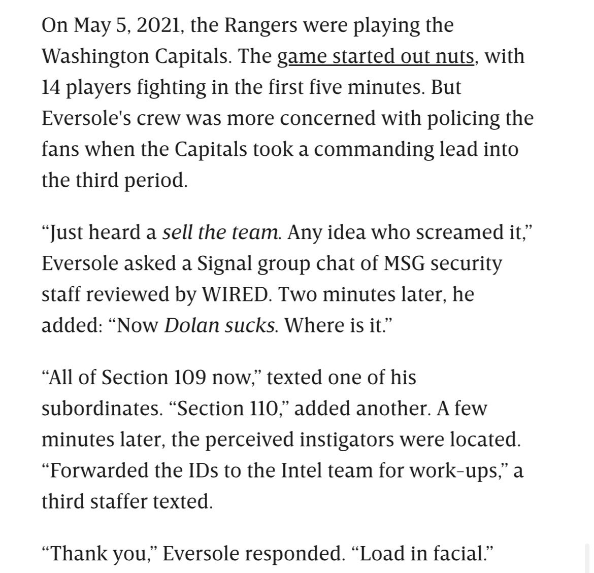 the focus is on the transmisogynistic harassment, as it should be, esp since MSG being a surveillance state has been public knowledge for a while, but Good Lord Dude