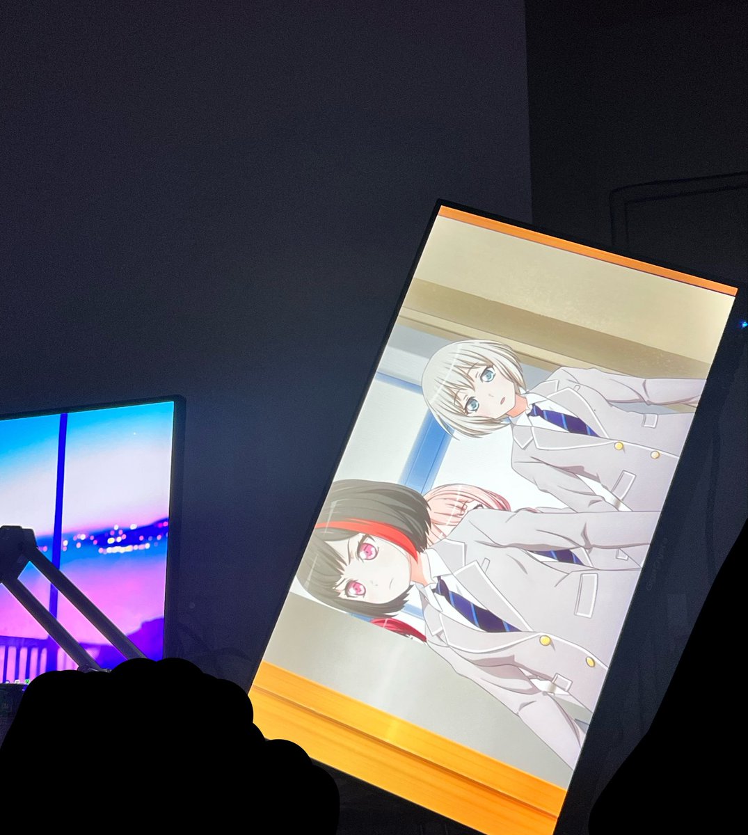 体調悪くてずっと寝込んでるから横になっててもモニターアームのお陰で見やすいです😇
