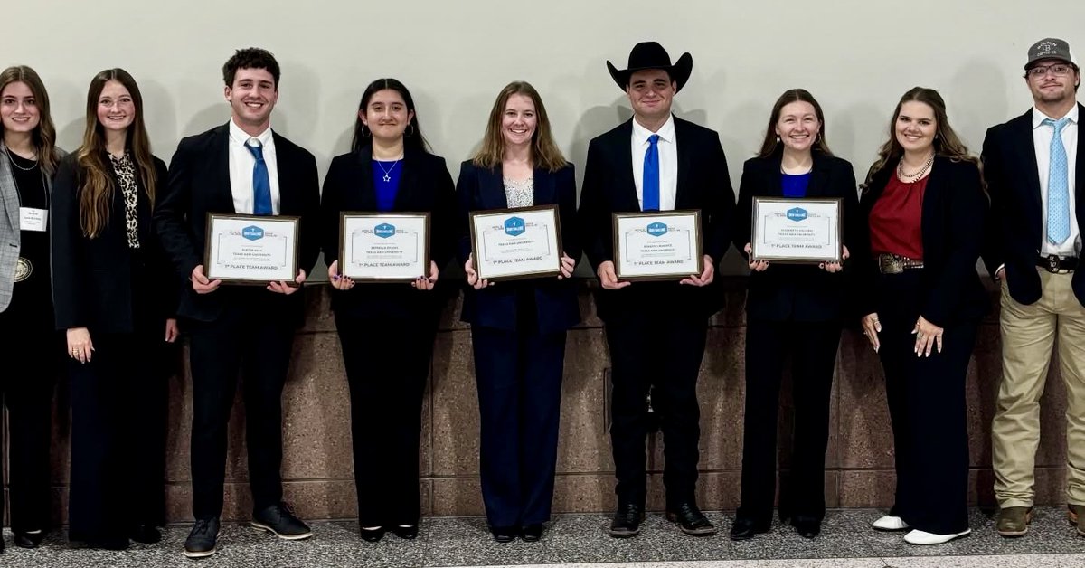 tamuansc's tweet photo. NATIONAL CHAMPIONS 🏆
Texas A&M earned 1st Place at the 2026 North American Intercollegiate Dairy Challenge. A tremendous accomplishment made possible by months of hard work and dedication. Proud of this outstanding team. Gig ’Em! 👍🏼🐄
#TAMUANSC #DairyScience #AggieNetwork https://t.co/E5RlUHiIvL