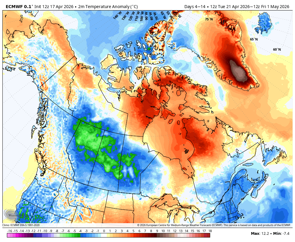 Enjoy the warm-up, because the cold is coming back to the Canadian Prairies through the end of the month.

The jet stream is really wavy these days, which can make it more likely to get stuck. 

Unfortunately for us, this atmospheric traffic jam keeps a chilly air mass in place!