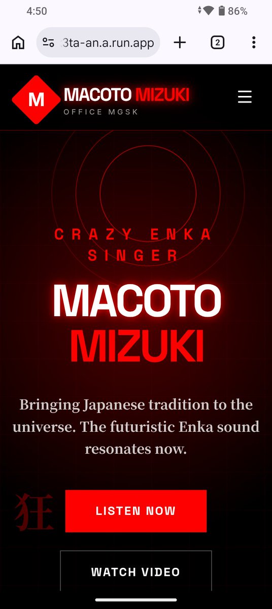 MACOTOCRAZYENKA's tweet image. CRA​ZY 演歌歌手 が開発した　
アプリを使ってくれてありがとう！
ゲームやデータ分析など、すべて無料。ぜひ使ってみてください！
#App #Ai #Game #演歌歌手 #開発
🔽
…i-airtist-app-qfwmaok3ta-an.a.run.app