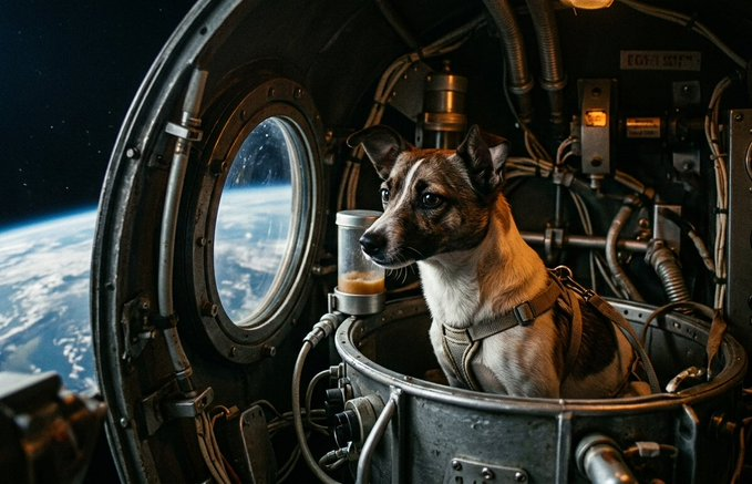laika_dog_sol's tweet image. Laika stray from Moscow’s cold streets to the lonely silence of the stars. $LAIKA never asked to be a hero; she just wanted a home. She gave her life so that humanity could dream of the cosmos. A loyal friend who stayed among the stars forever. 🐾🚀 

#Laika #SpaceHistory