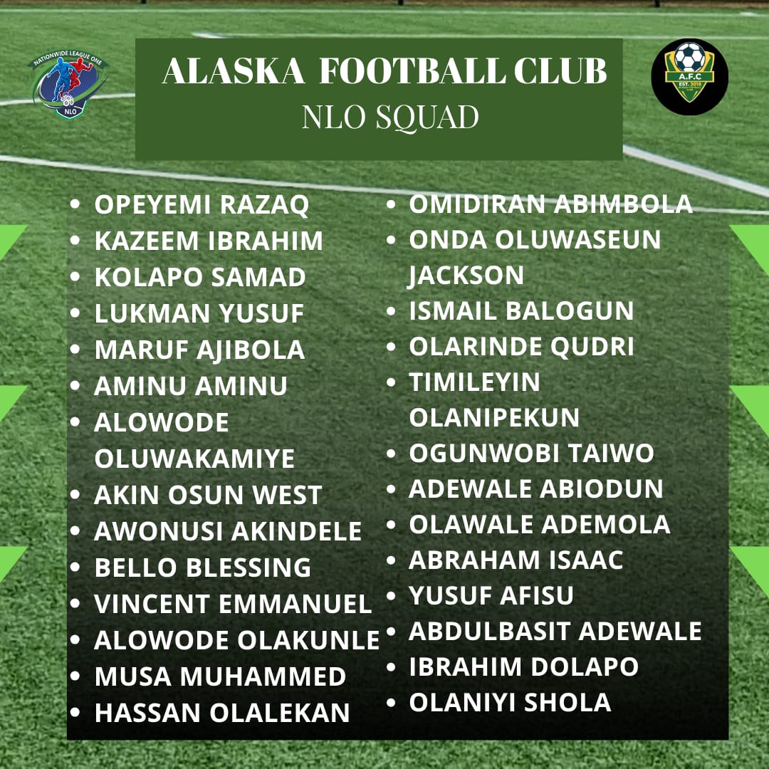 AlaskaFC_ng's tweet photo. π¨ SQUAD DROP π¨
27 players. One mission. One dream.
NLO 2026 β We are ready! π₯
#ALASKAFC #NLO2026 https://t.co/JJVqQYDJmZ