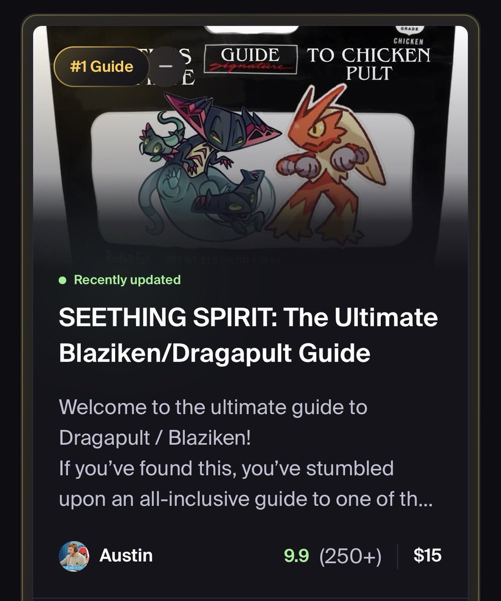 Just wanted to get on here and say THANK YOU ALL so much for making the chicken pult guide the #1 Pokémon TCG guide on metafy for over 3 days. 

I appreciate all the support, reviews, and questions more than you guys know. It means the world to me 😊🫶🏼

Lots of updates to come