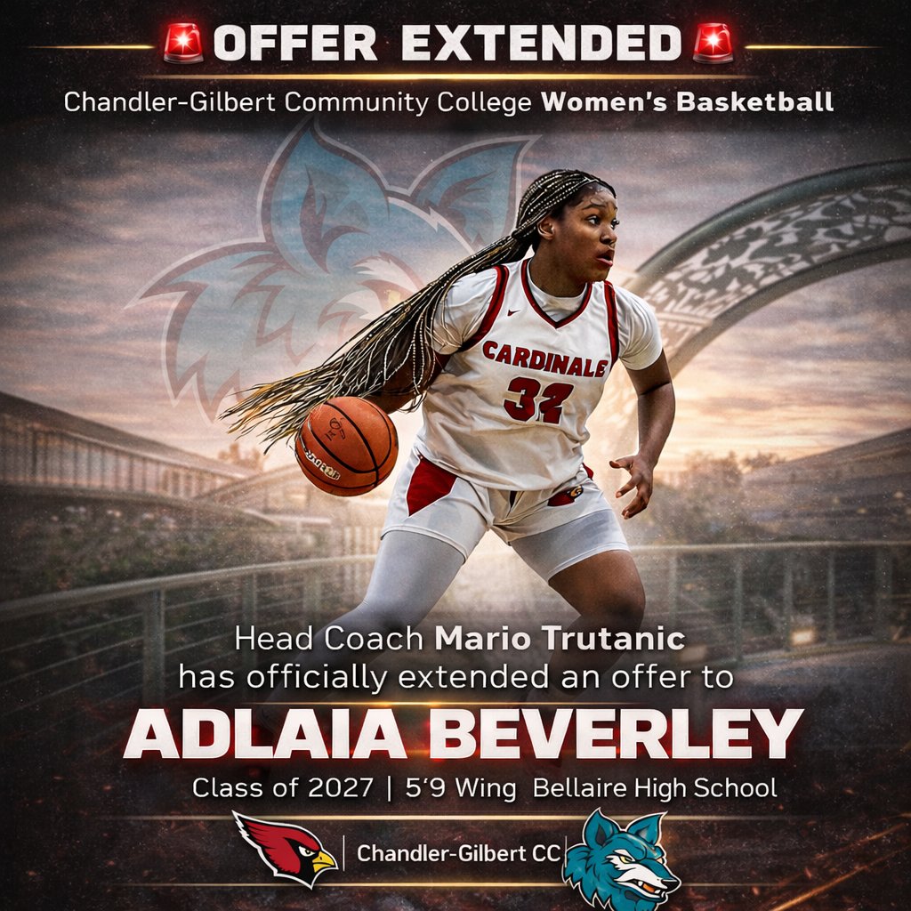 CoyoteWBB's tweet image. 🚨OFFER ALERT🚨 Blessed to officially offer Adlaia Beverly from Bellaire High School in Houston, Texas! Electric talent with a huge future ahead — excited to see what’s next! 🔥💪 #OfficialOffer #Recruiting #CGCCWBB #NJCAA #D1