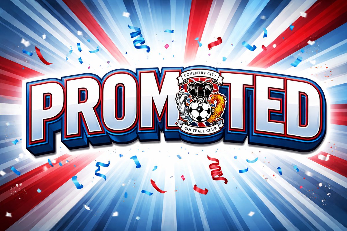 MrFootyTips's tweet photo. Coventry City are promoted to the Premier League!

#PUSB https://t.co/uTNuwQi59k