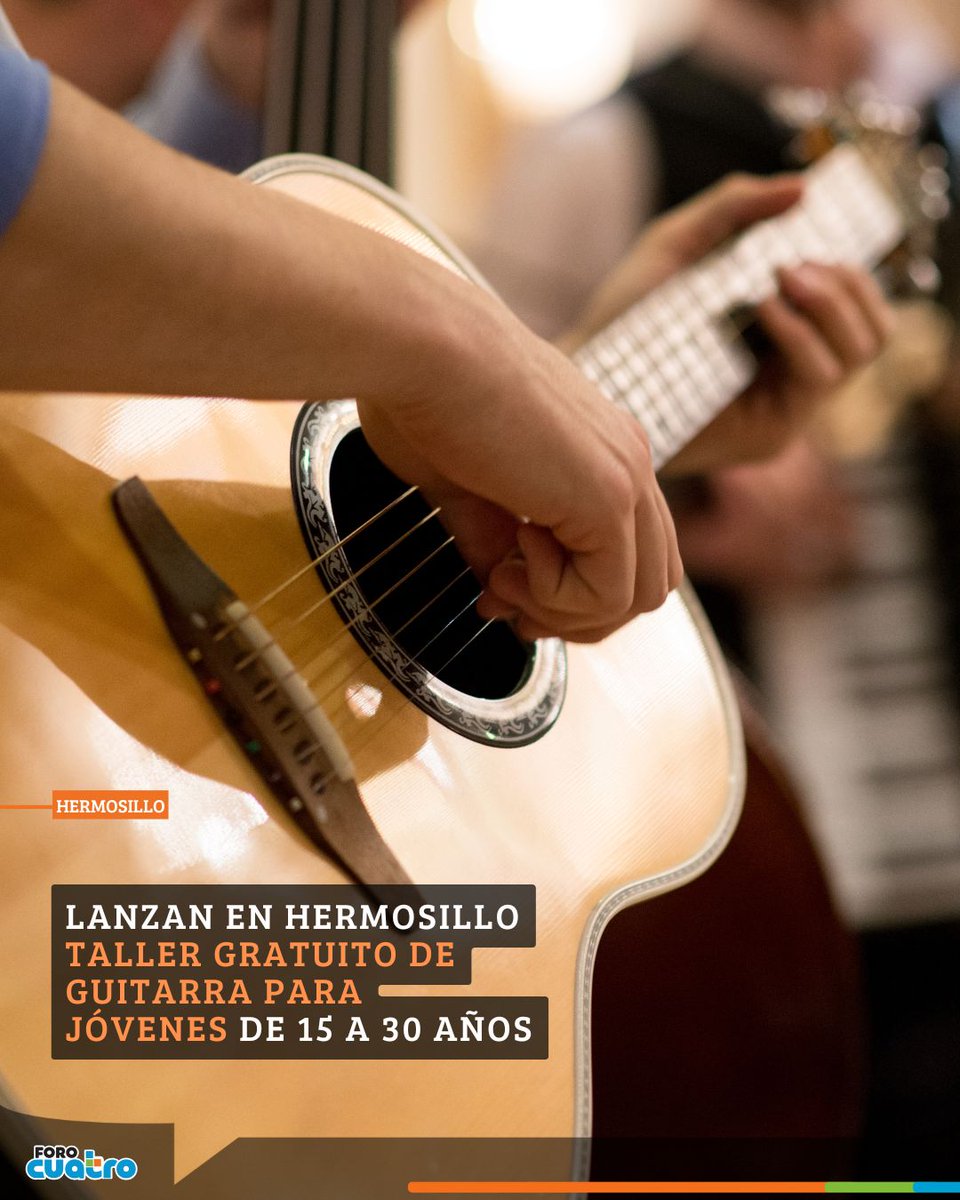 ForoCuatroTV's tweet image. 🎸 Jóvenes de Hermosillo tendrán oportunidad de aprender guitarra gratis con el Primer Taller Comunitario “Donde suena el desierto”, una iniciativa enfocada en impulsar el talento local...

👉👉 forocuatro.com/entretenimient…

#Hermosillo #Sonora #Guitarra #TallerDeGuitarra #ISC
