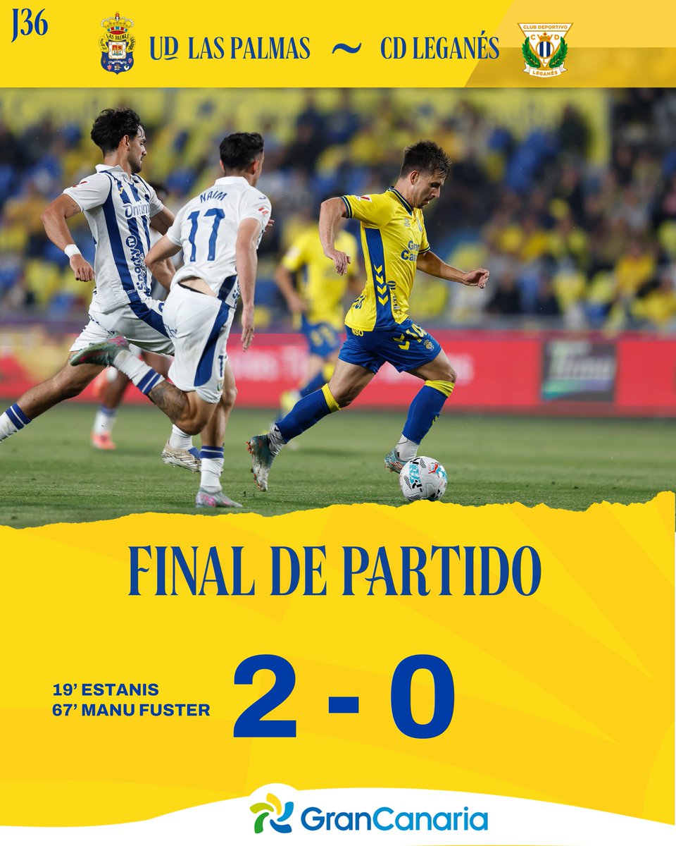 UDLP_Oficial's tweet photo. 🏟️ ¡¡¡FINAAAAAL EN EL GRAN CANARIA!!! 💛💙

#LasPalmasLeganés #LaUniónHaceLasPalmas #SeremosMásUnión https://t.co/gpjgJQe003