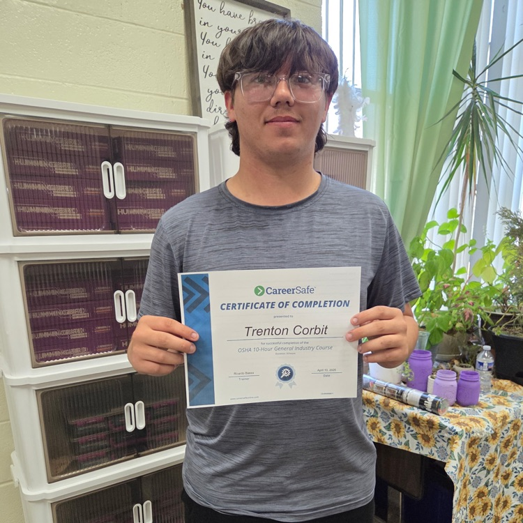 RockwoodTigers1's tweet photo. Congratulations to Trenton and Marilee for completing their OSHA-10 Certification! #BioSTEM #RHS #cte https://t.co/TCjOtd6top
