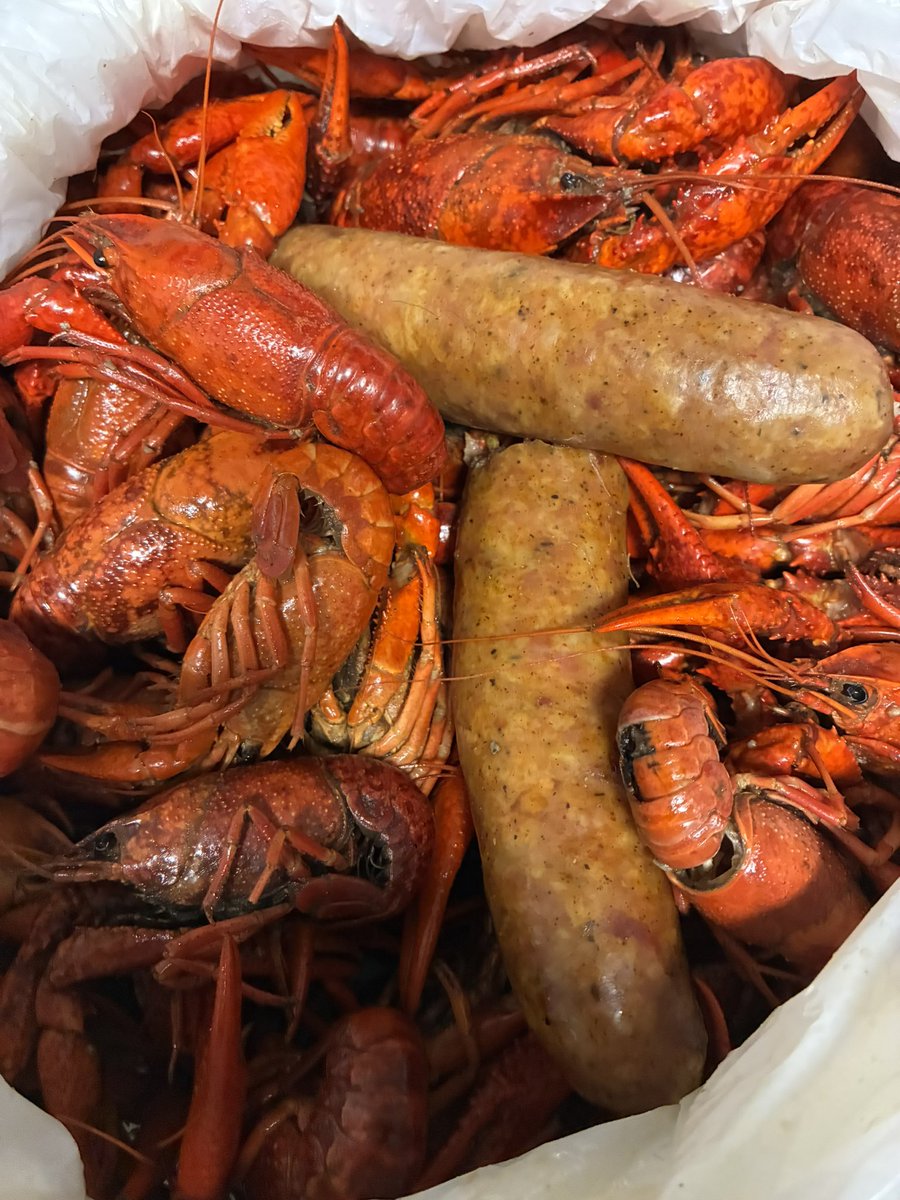 Gator sausage with crawfish! Happy Crawfish weekend Memphis!